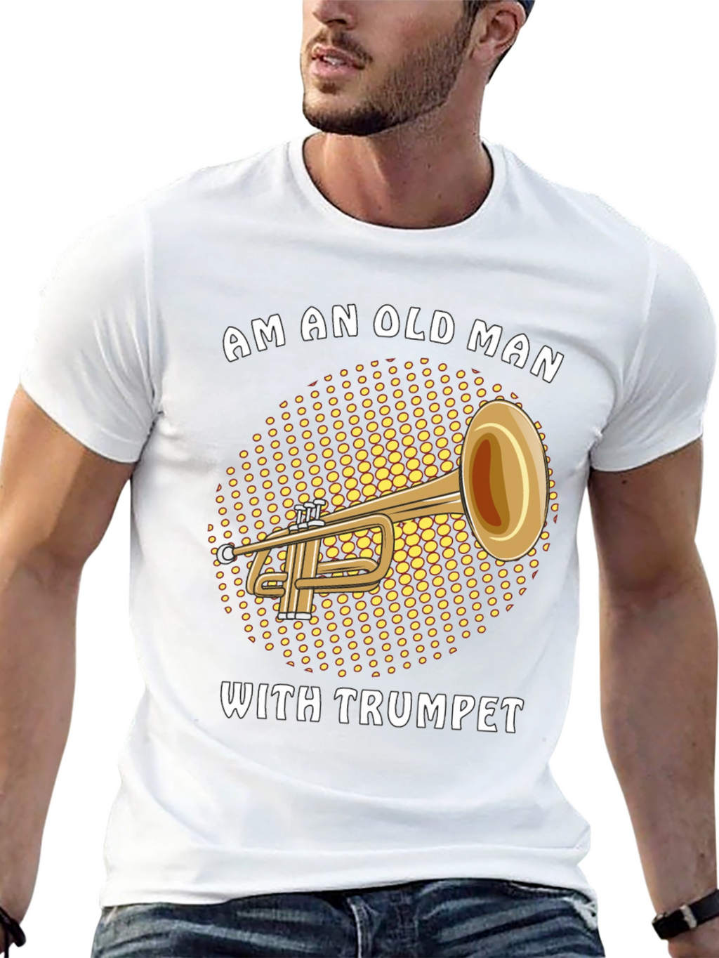 Funny Trumpet Player Old Man T-Shirt