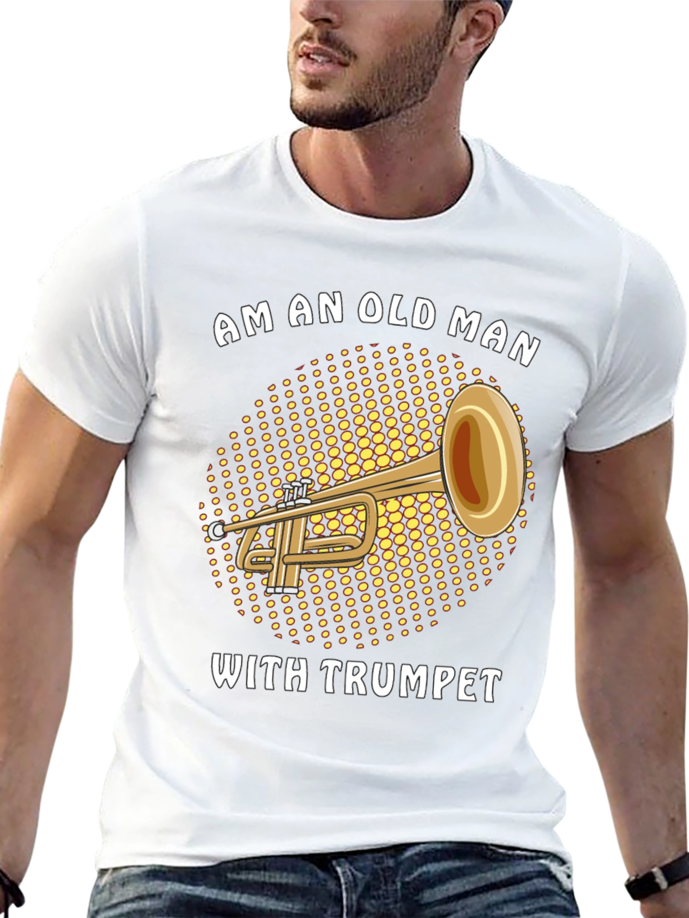 Funny Trumpet Player Old Man T-Shirt