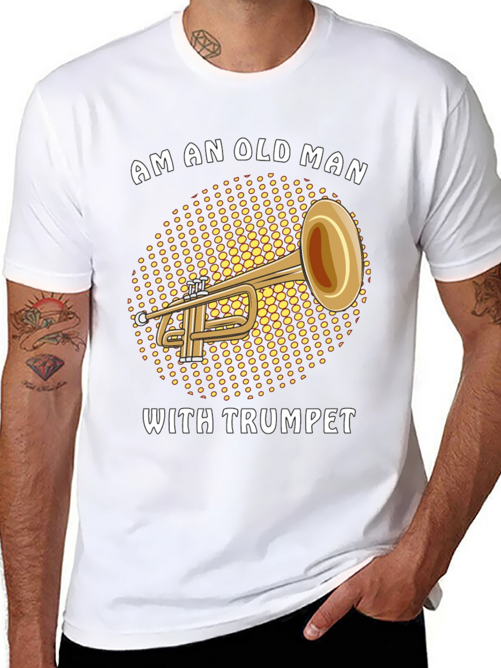 Funny Trumpet Player Old Man T-Shirt