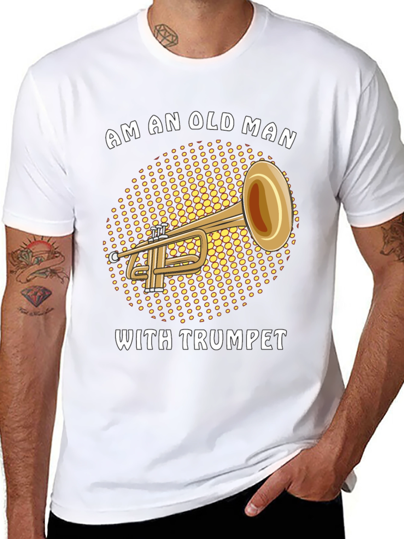 Funny Trumpet Player Old Man T-Shirt