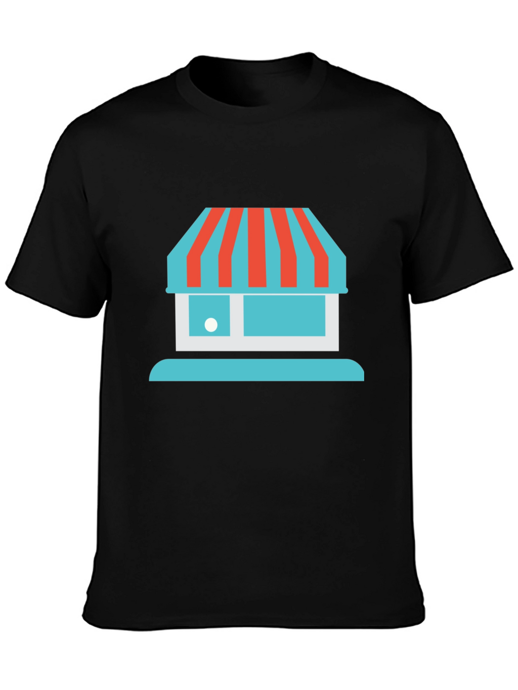 Storefront Graphic Tee - Casual Black T-Shirt