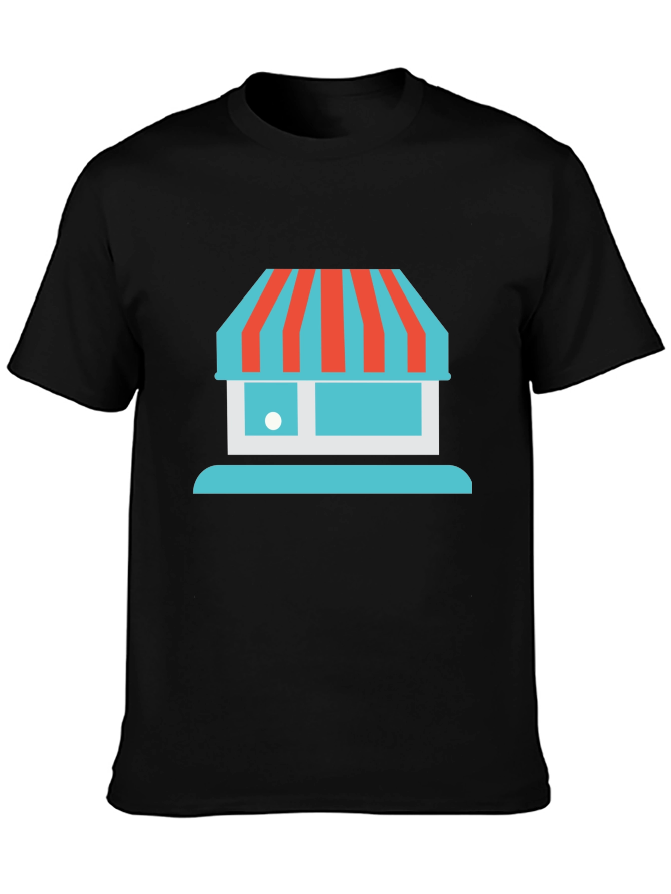 Storefront Graphic Tee - Casual Black T-Shirt