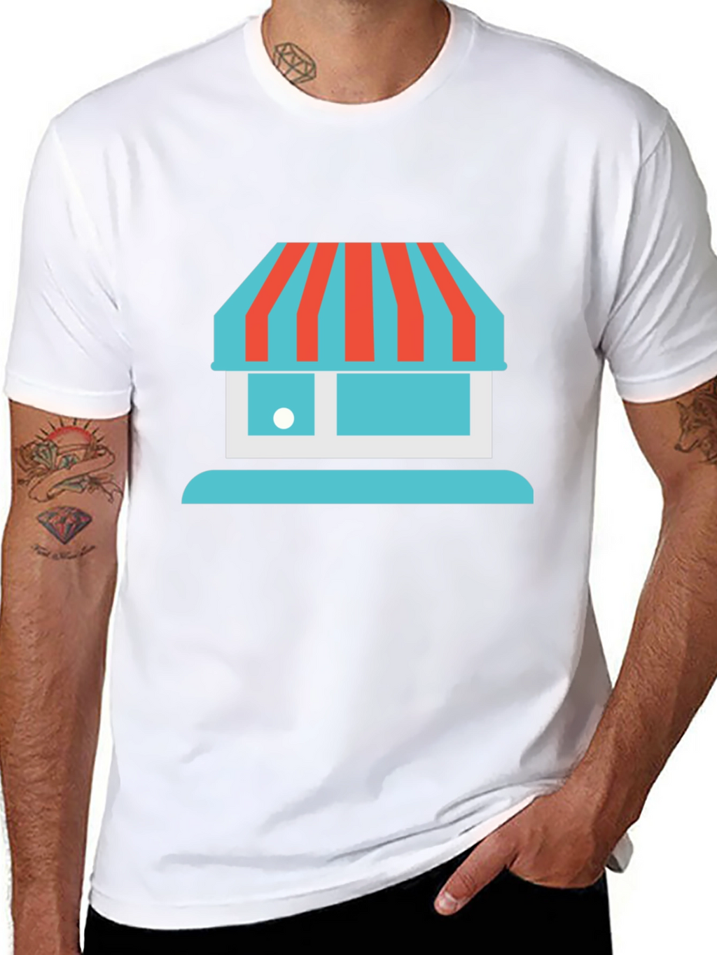 Storefront Graphic Tee - Casual Black T-Shirt
