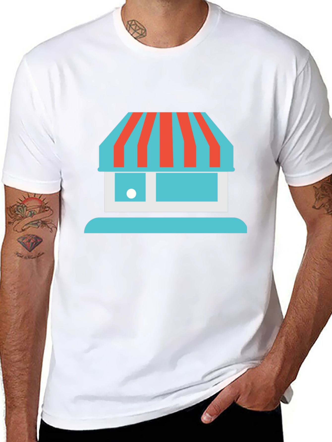 Storefront Graphic Tee - Casual Black T-Shirt
