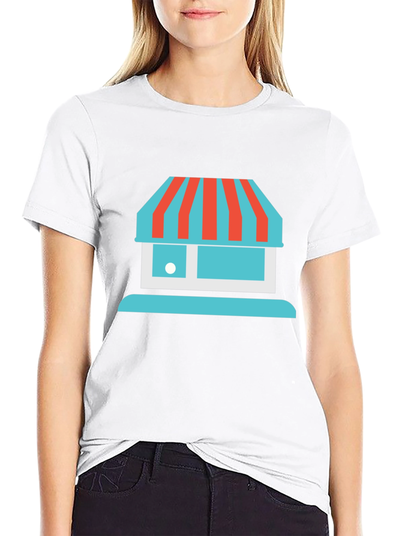 Storefront Graphic Tee - Casual Black T-Shirt