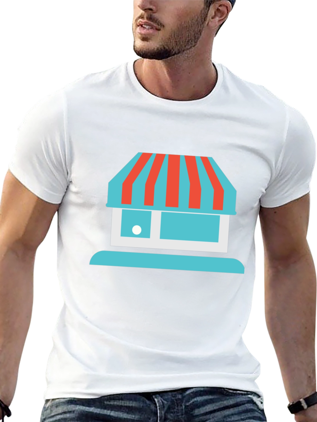 Storefront Graphic Tee - Casual Black T-Shirt