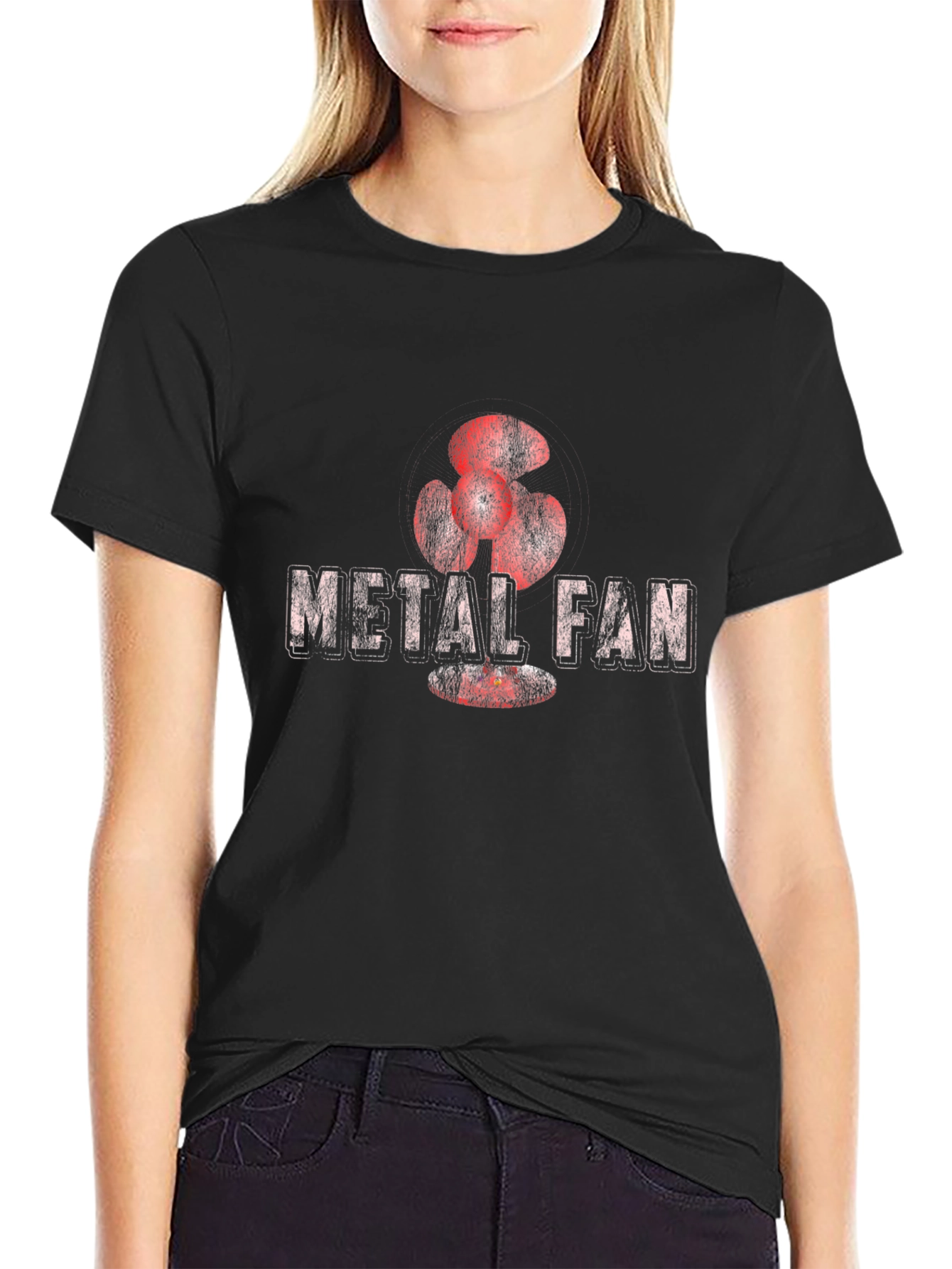 Metal Fan T-Shirt - Graphic Print Black Tee