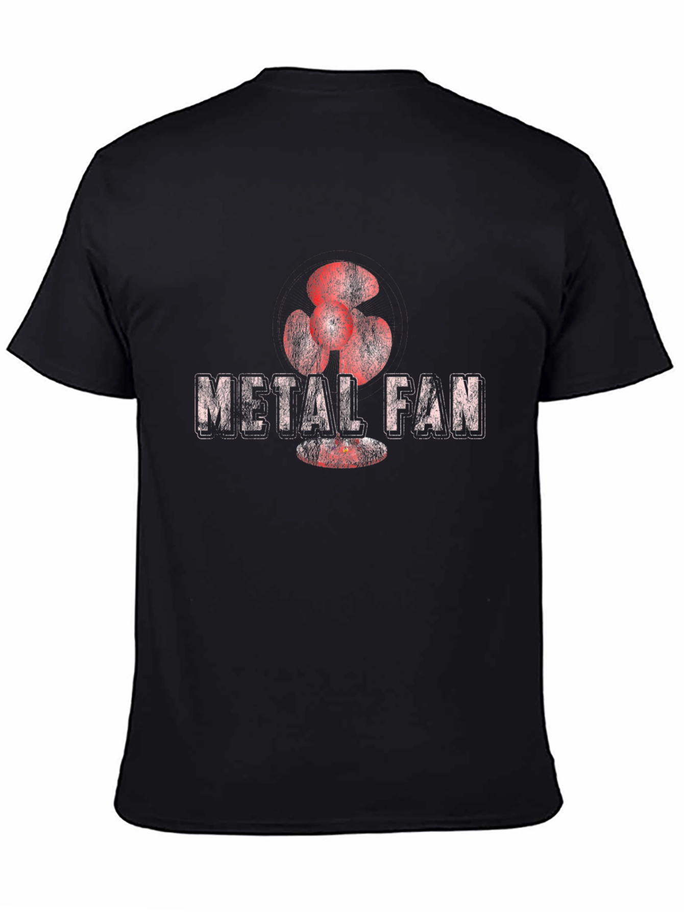 Metal Fan T-Shirt - Graphic Print Black Tee