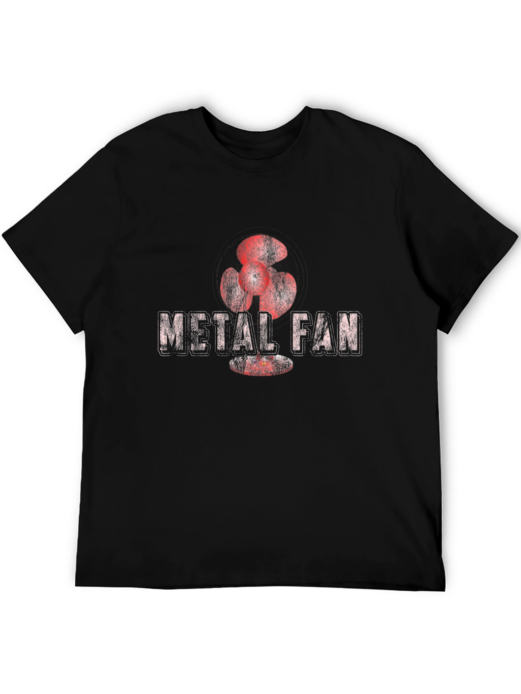 Metal Fan T-Shirt - Graphic Print Black Tee