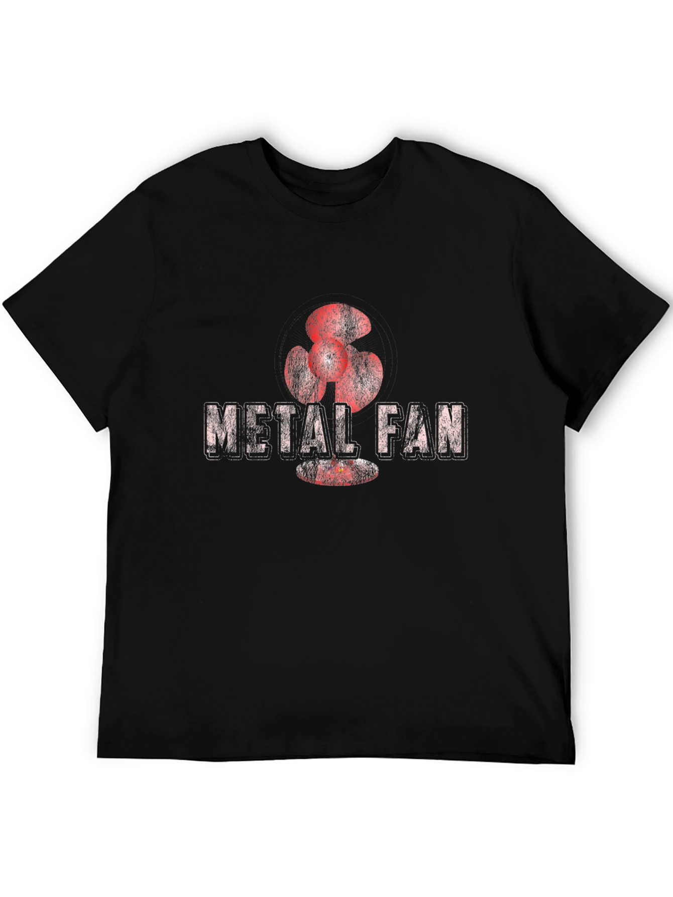 Metal Fan T-Shirt - Graphic Print Black Tee