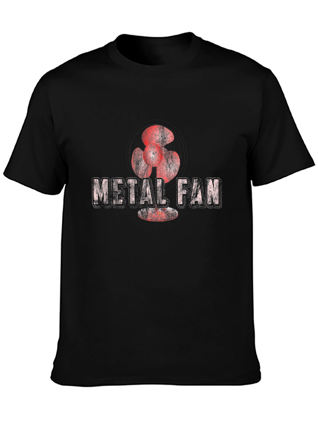 Metal Fan T-Shirt - Graphic Print Black Tee