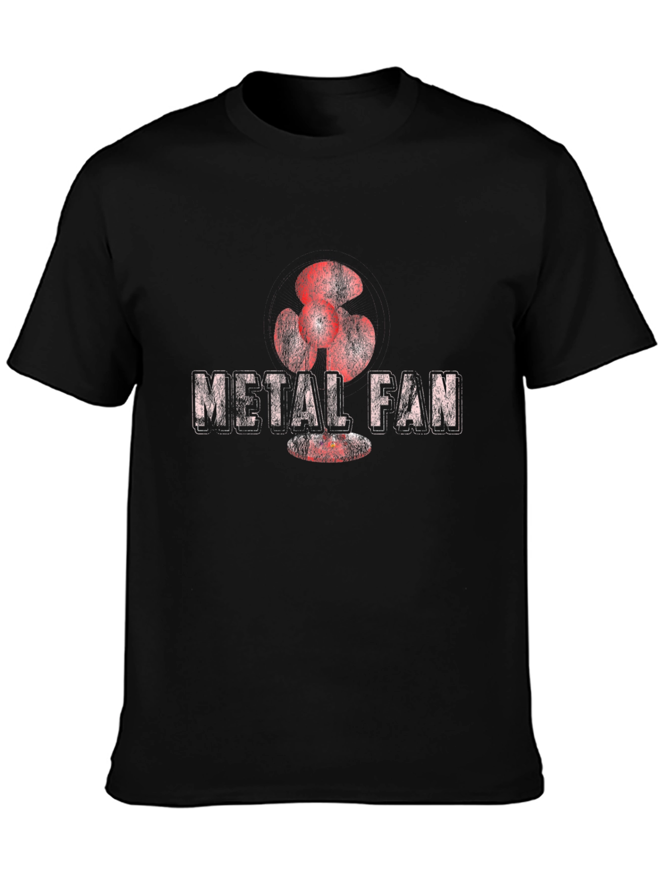 Metal Fan T-Shirt - Graphic Print Black Tee