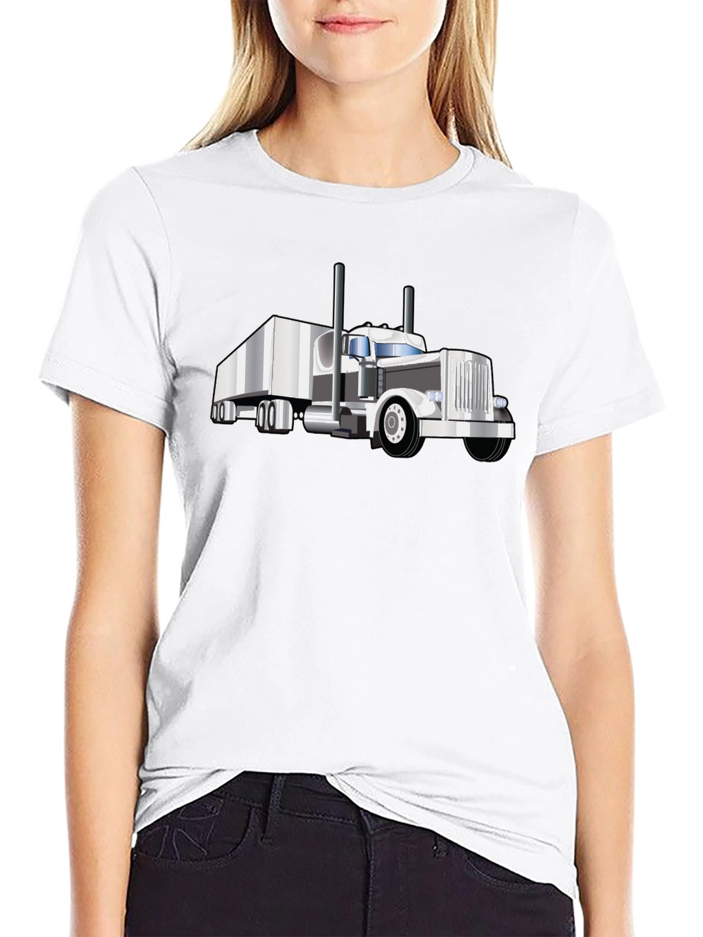 Truck Graphic Tee - Black Cotton Blend