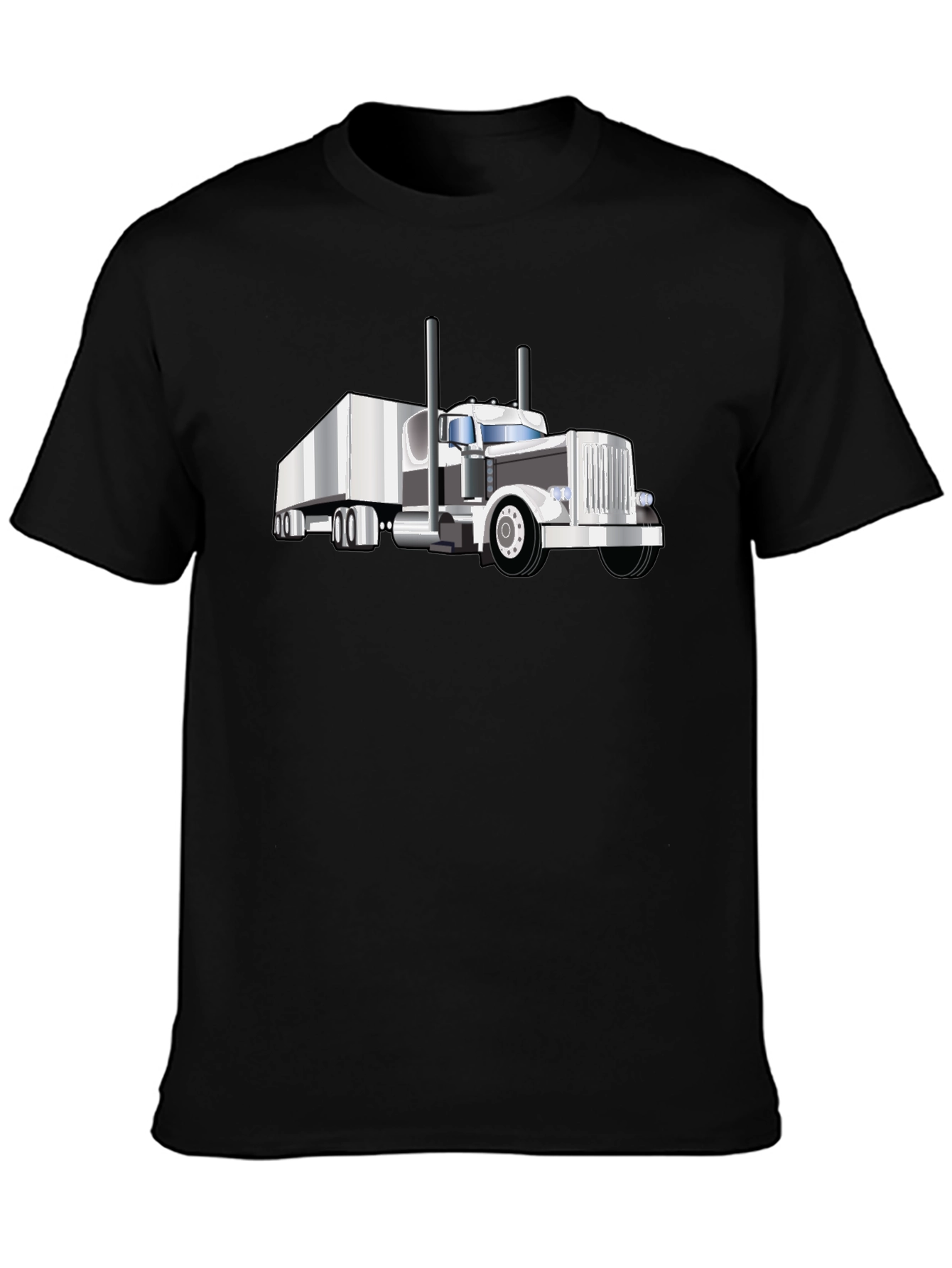 Truck Graphic Tee - Black Cotton Blend