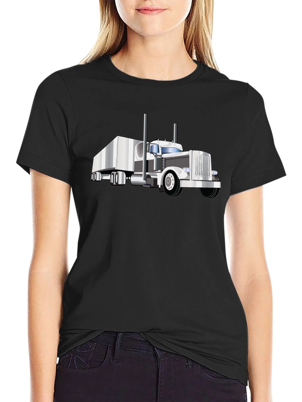 Truck Graphic Tee - Black Cotton Blend