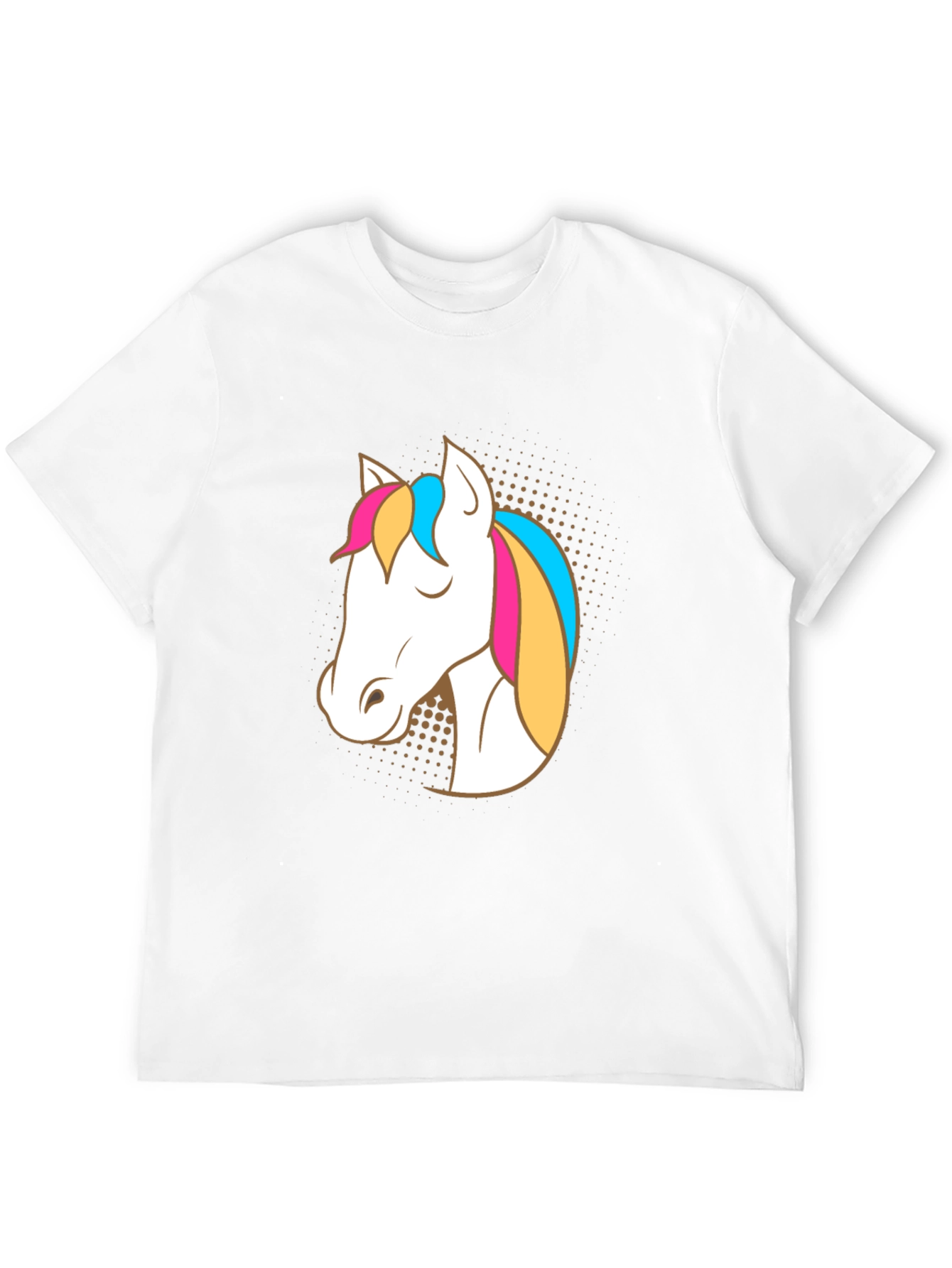 Unicorn Graphic Tee - Black Cotton Casual T-Shirt