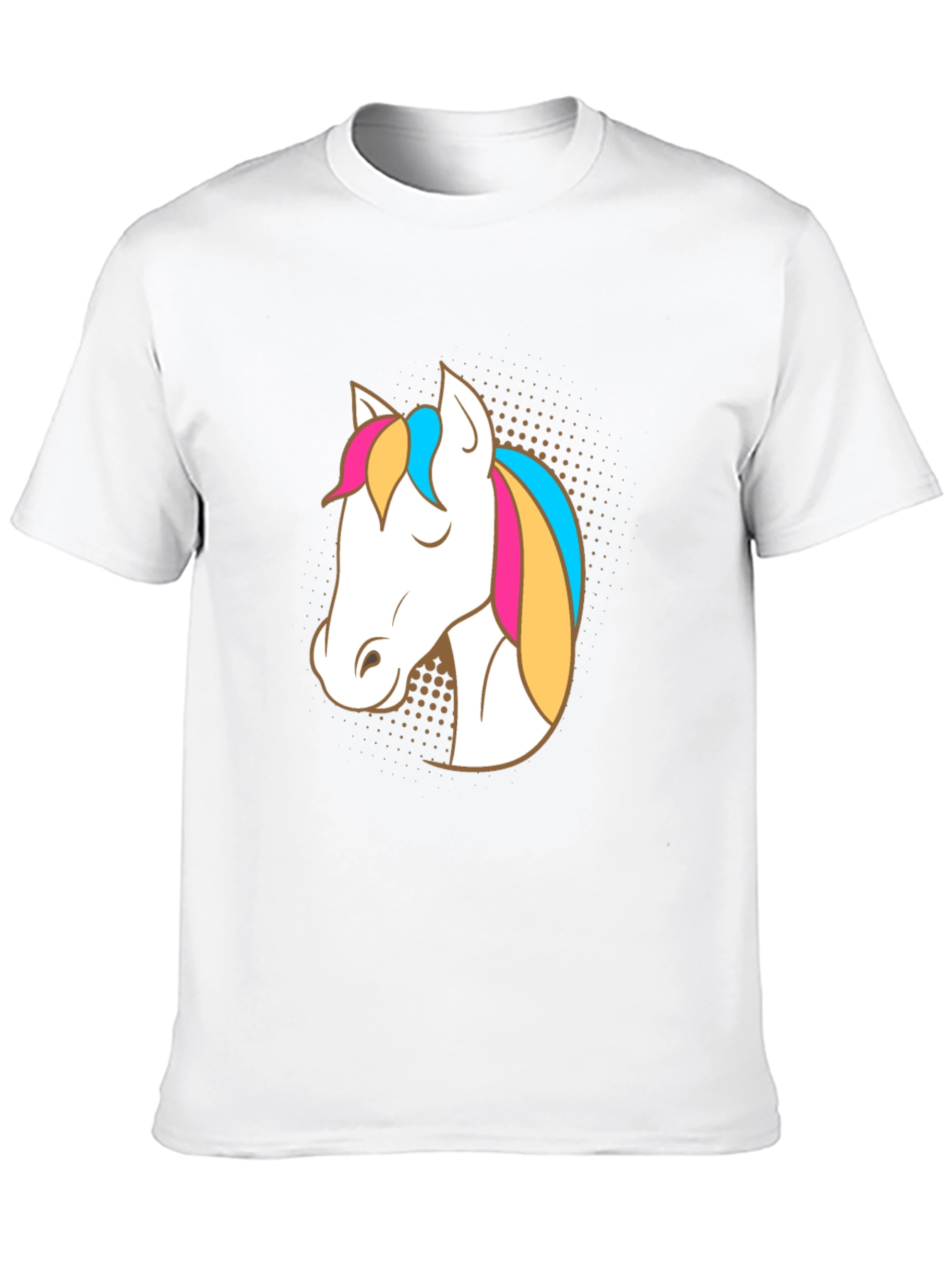 Unicorn Graphic Tee - Black Cotton Casual T-Shirt