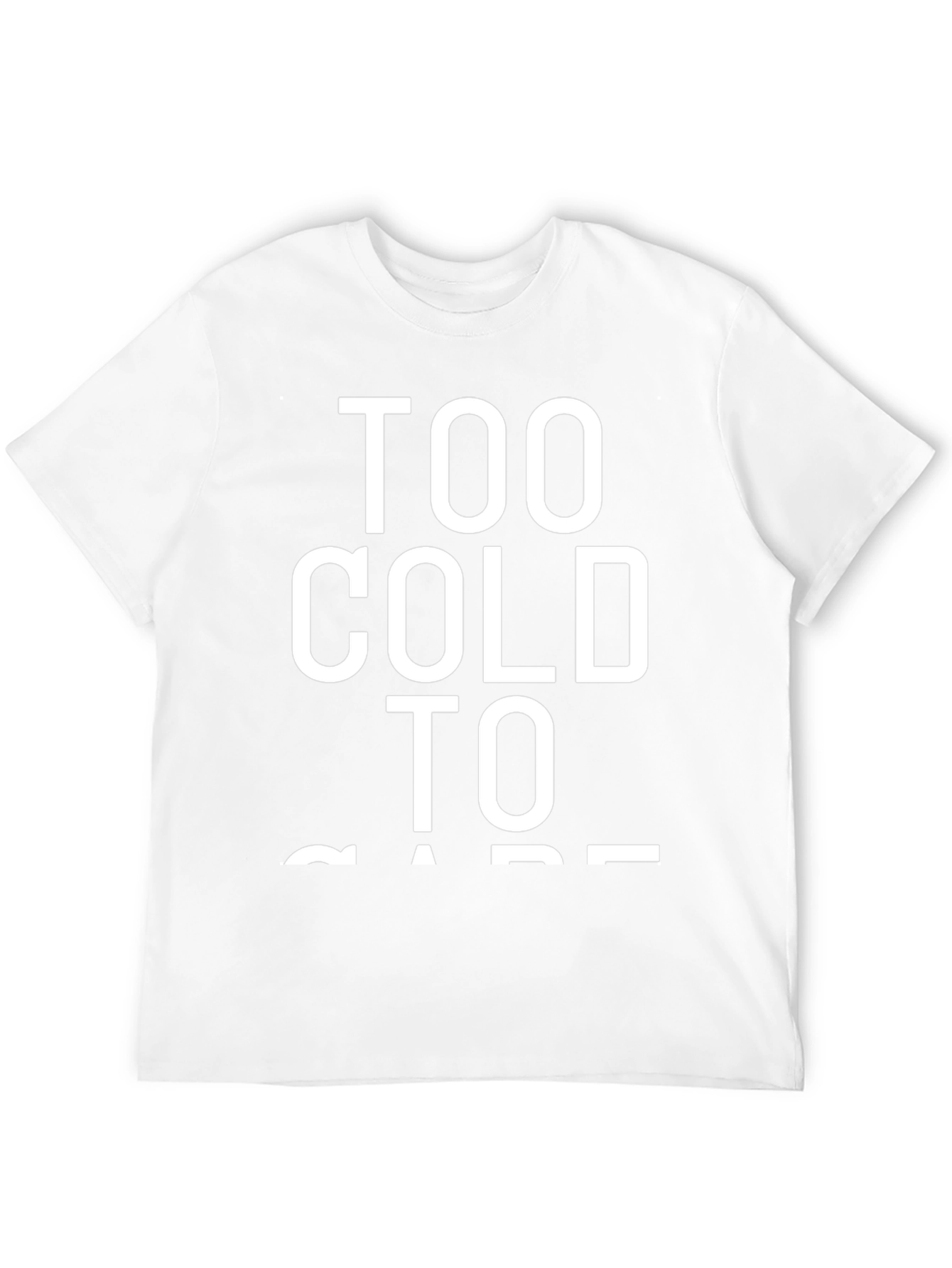 Too Cold to Care Graphic Tee - Black Cotton Comfort
