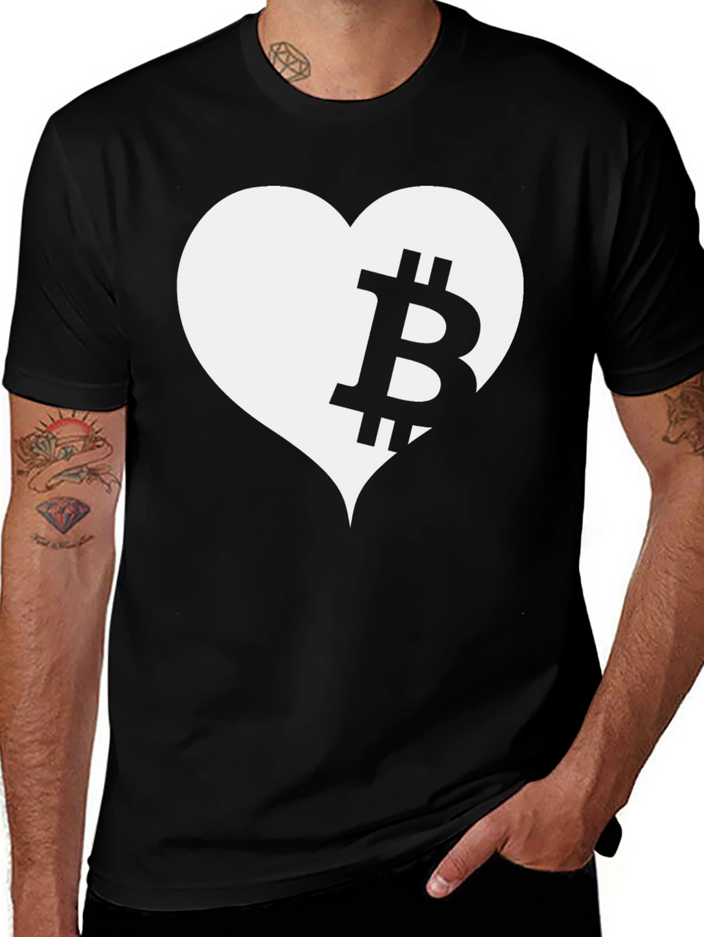 Bitcoin Heart T-Shirt - Crypto Lover Tee
