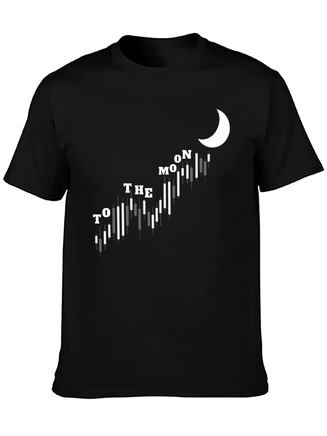 To The Moon Black Tee