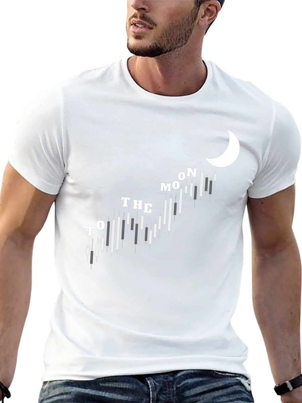 To The Moon Black Tee