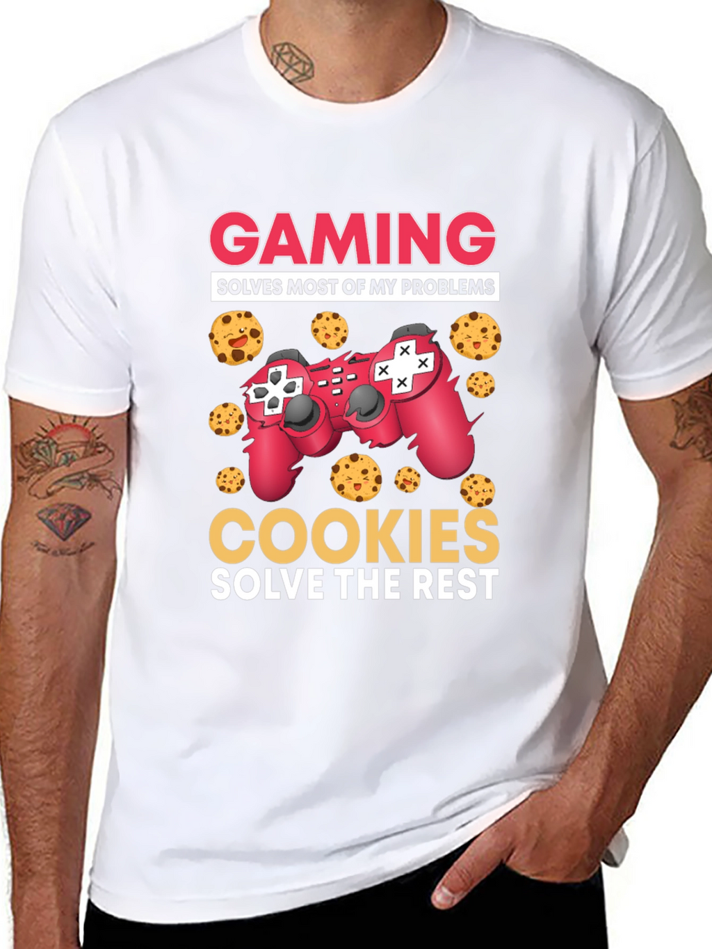 Gaming and Cookies Graphic T-Shirt