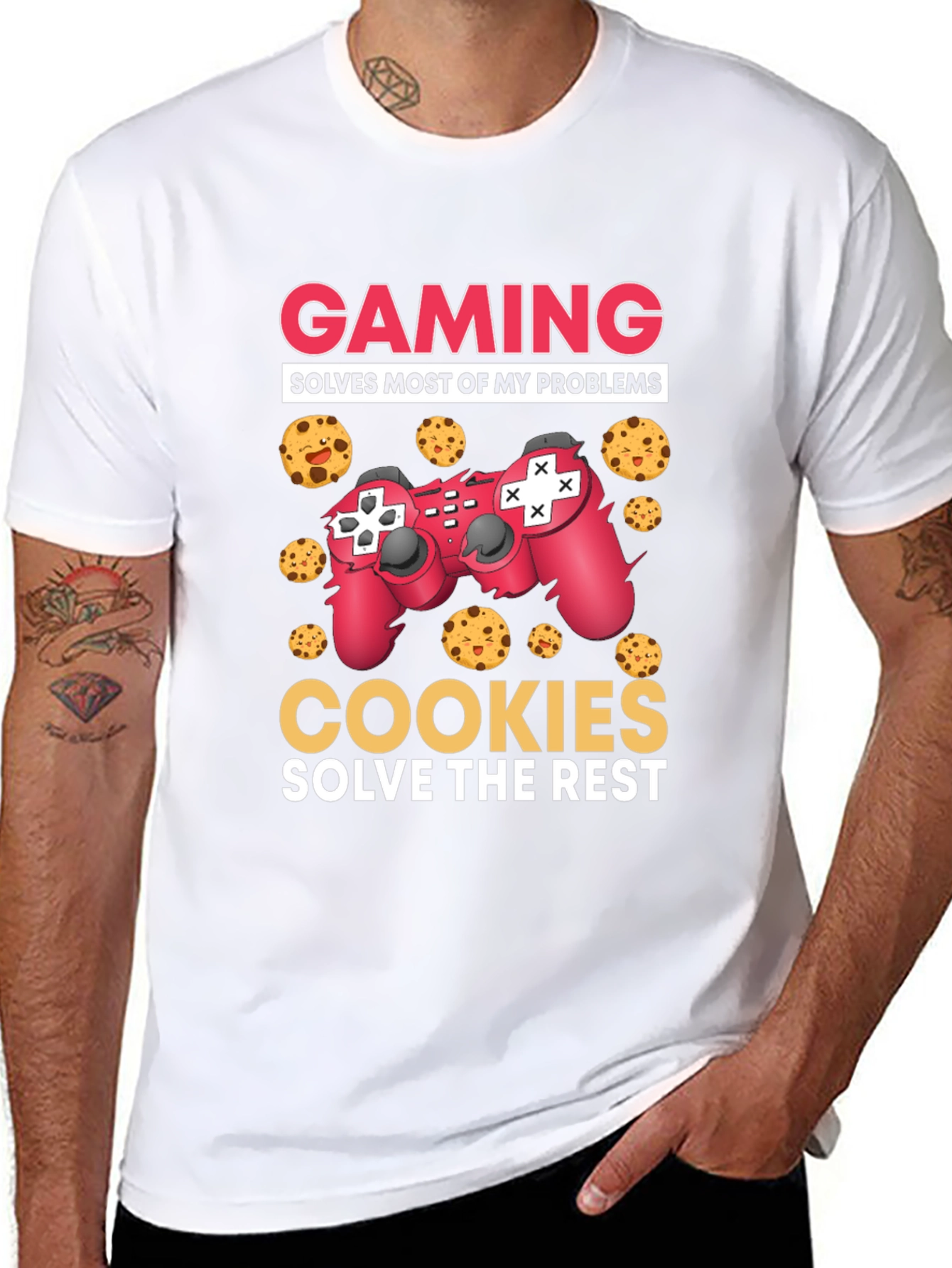 Gaming and Cookies Graphic T-Shirt