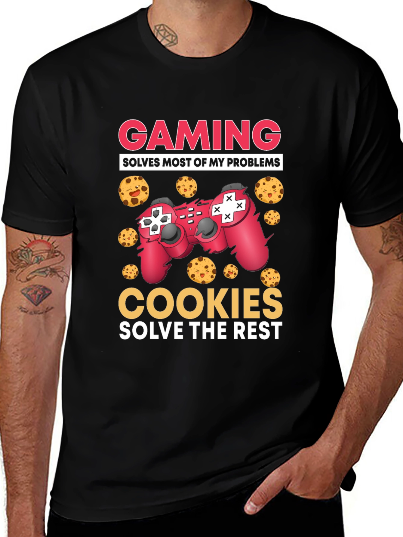 Gaming and Cookies Graphic T-Shirt