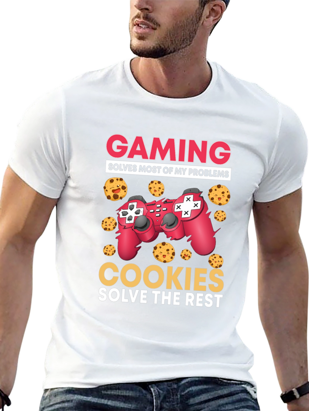 Gaming and Cookies Graphic T-Shirt