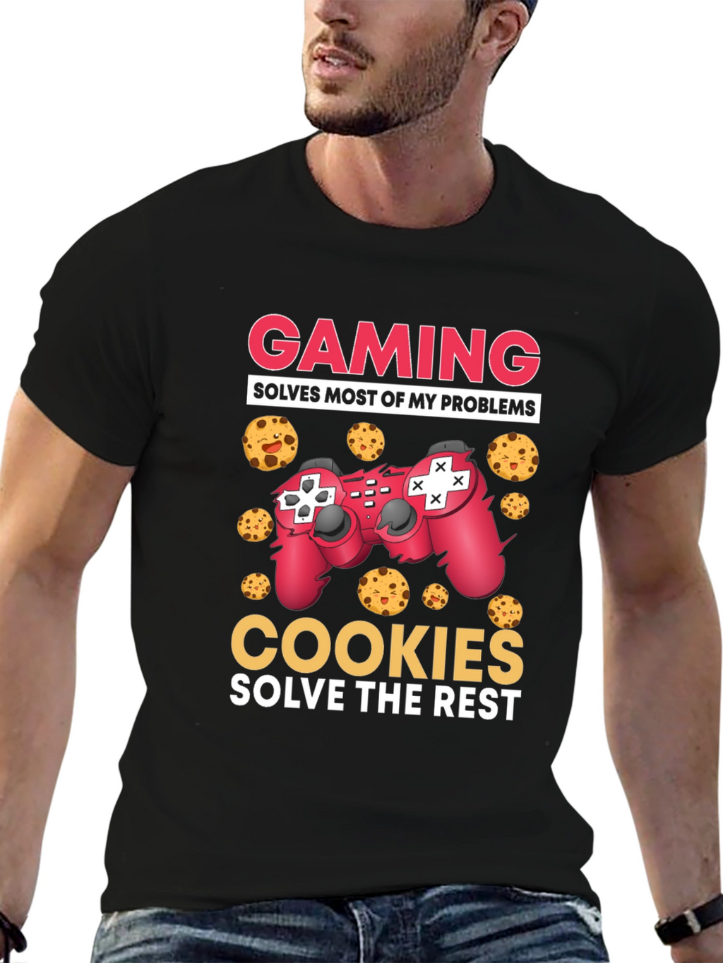 Gaming and Cookies Graphic T-Shirt