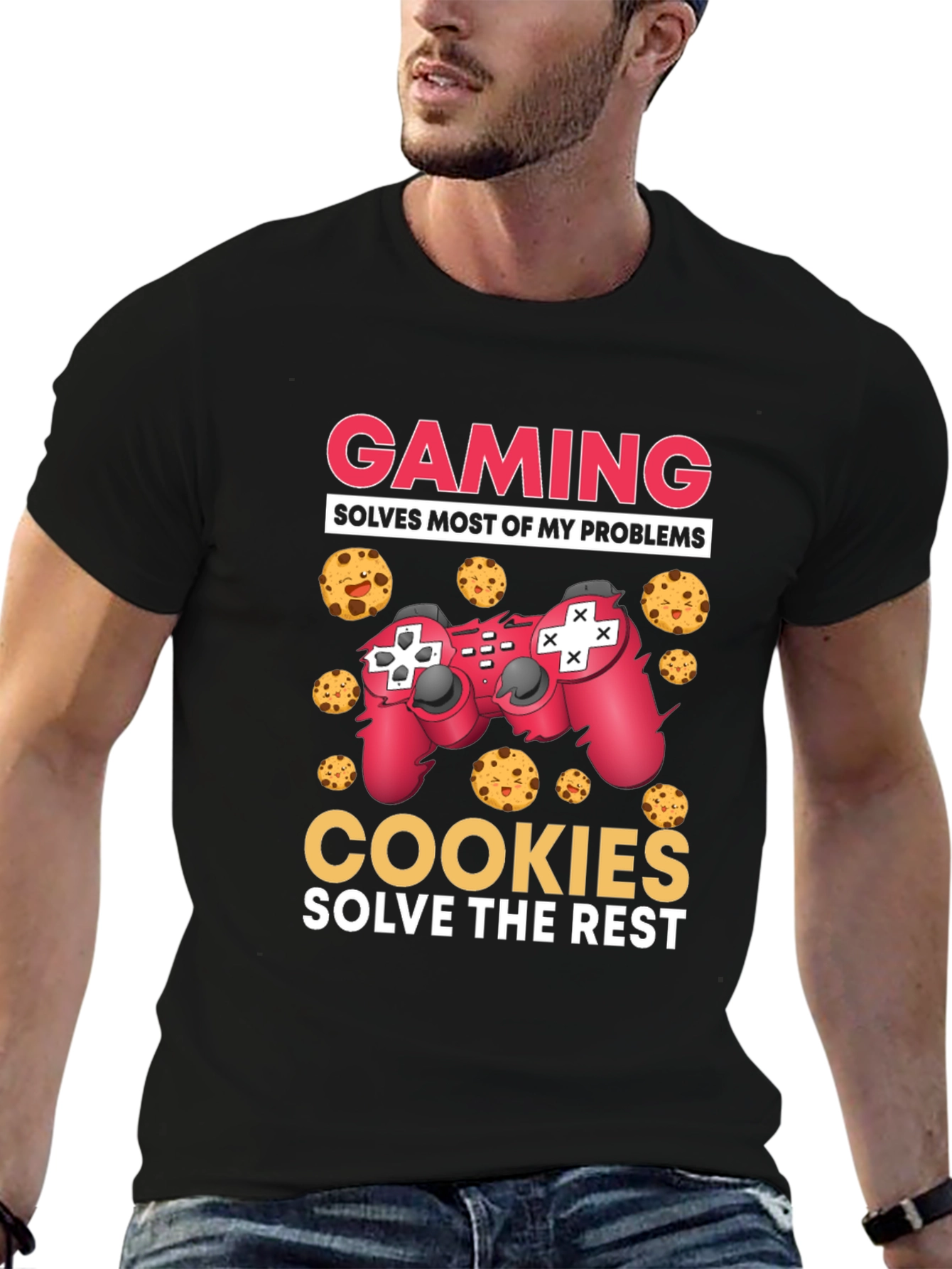 Gaming and Cookies Graphic T-Shirt