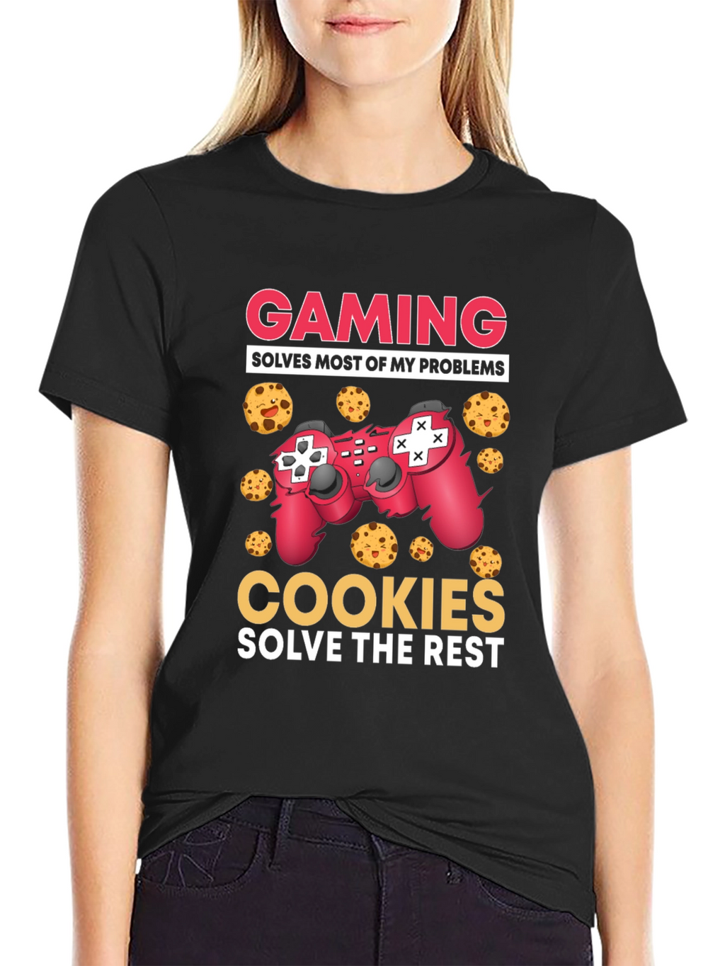 Gaming and Cookies Graphic T-Shirt