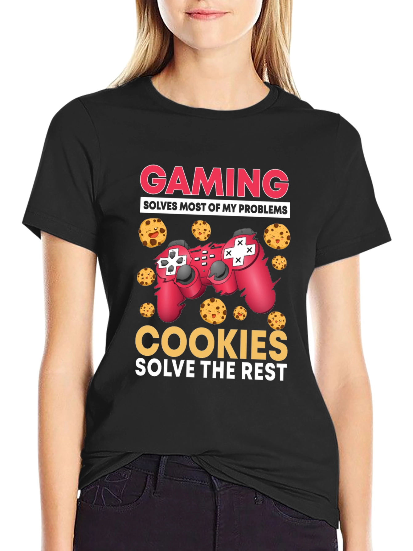 Gaming and Cookies Graphic T-Shirt