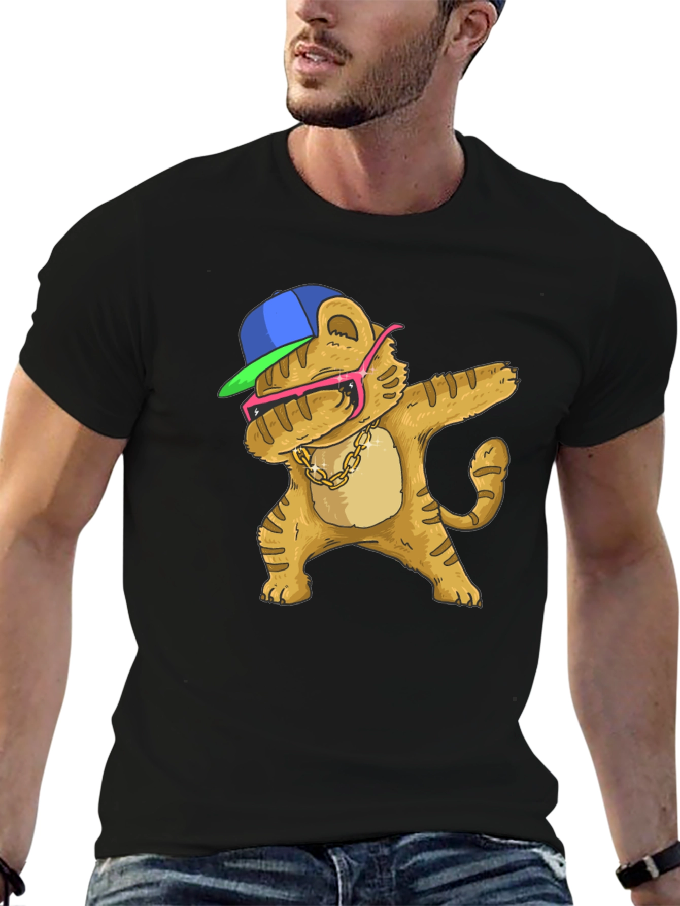 Dabbing Cartoon Cat T-Shirt