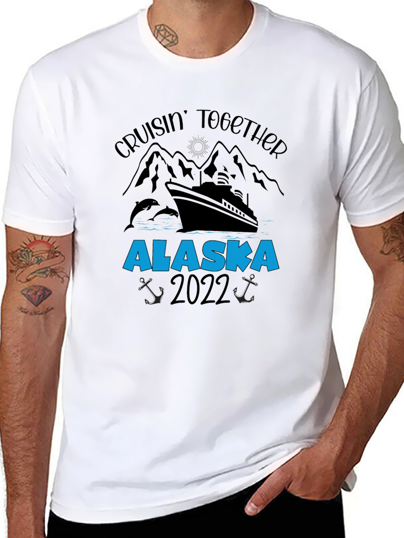 Alaska Cruise 2022 Black Graphic T-Shirt