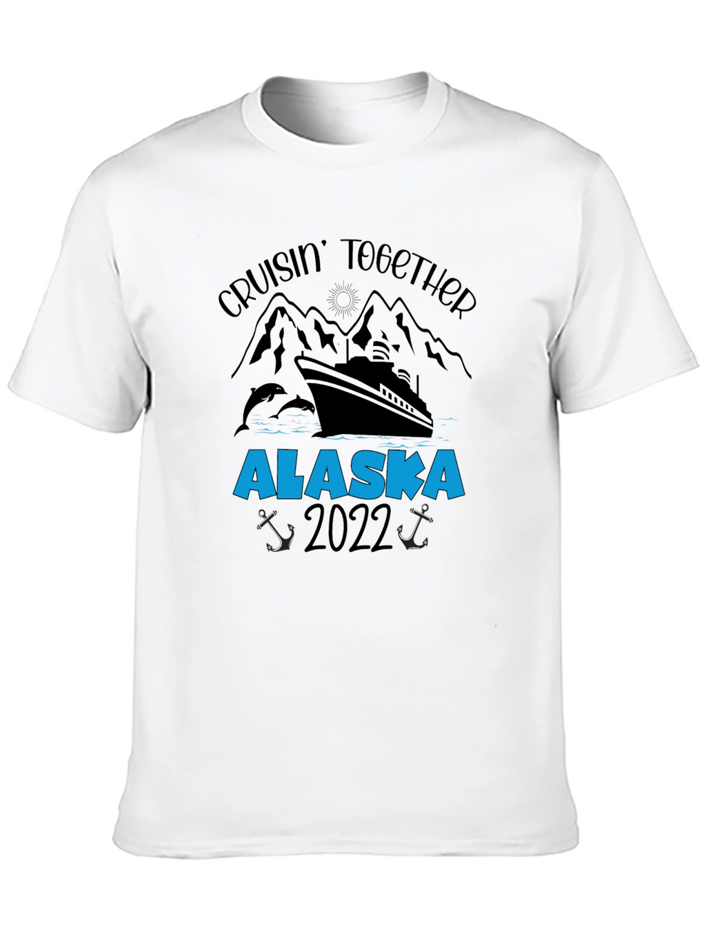 Alaska Cruise 2022 Black Graphic T-Shirt