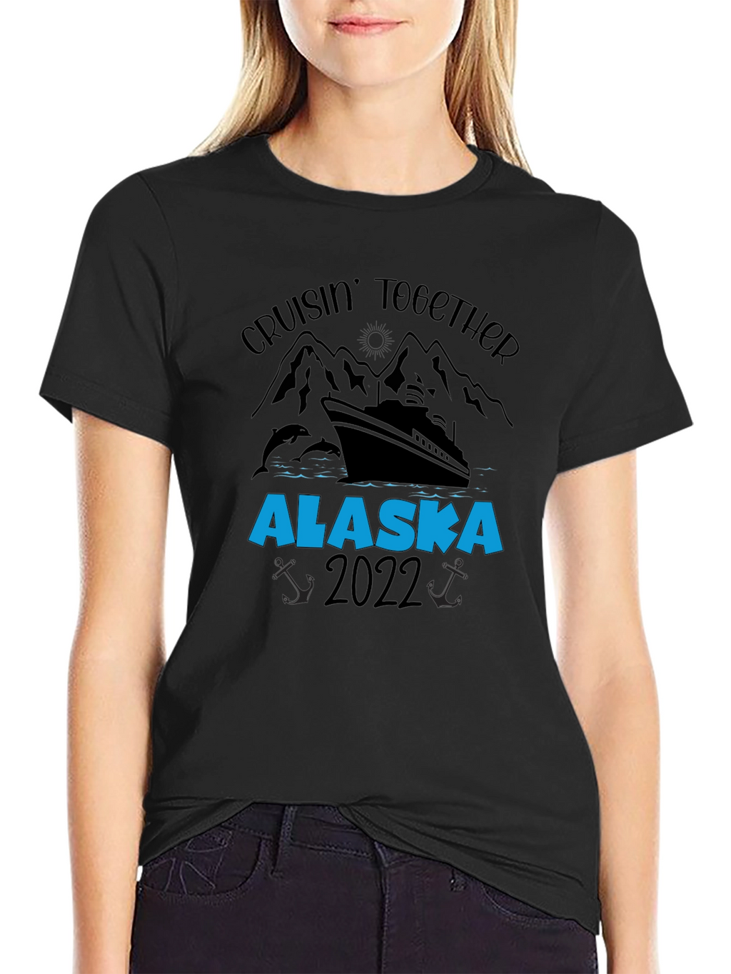 Alaska Cruise 2022 Black Graphic T-Shirt