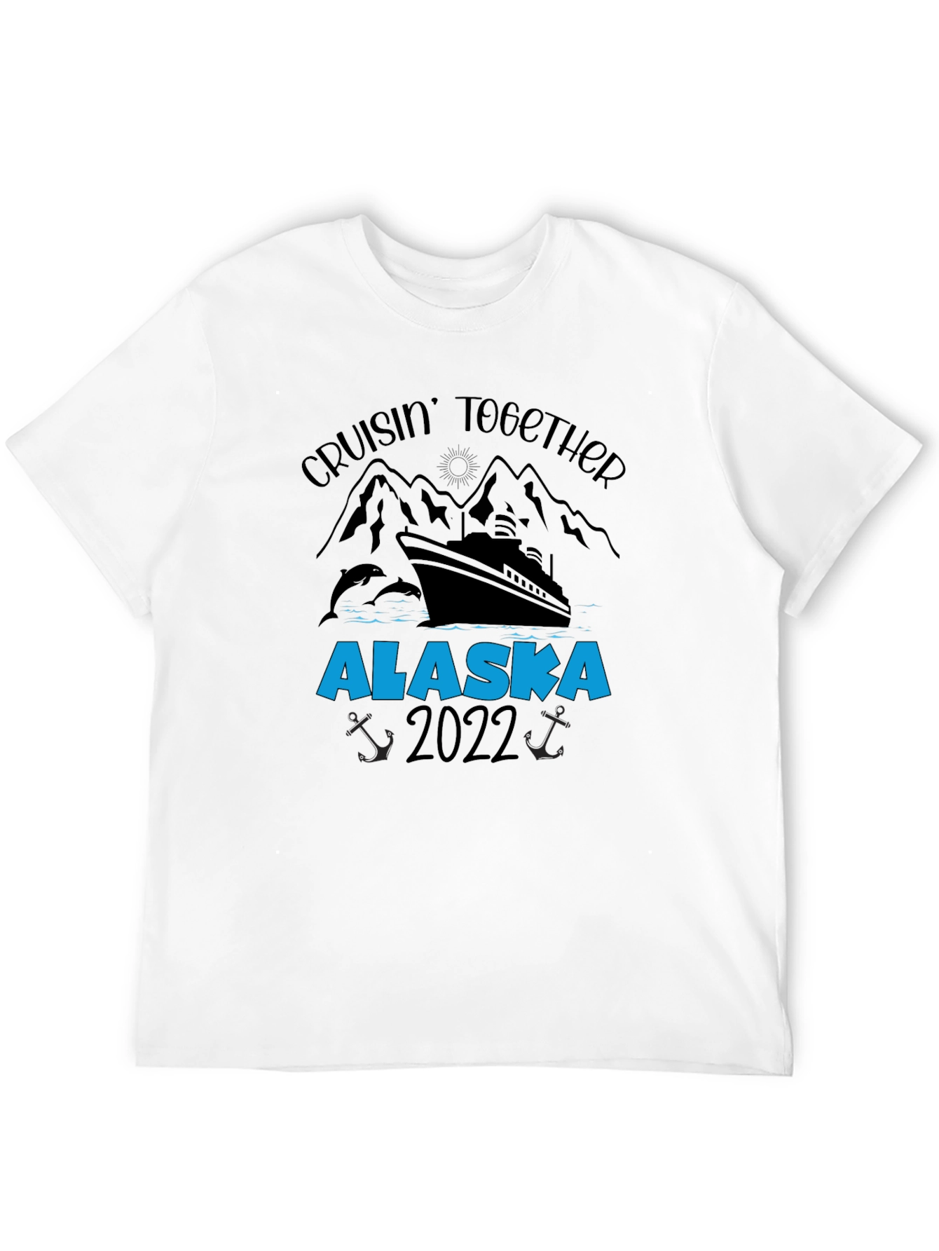 Alaska Cruise 2022 Black Graphic T-Shirt