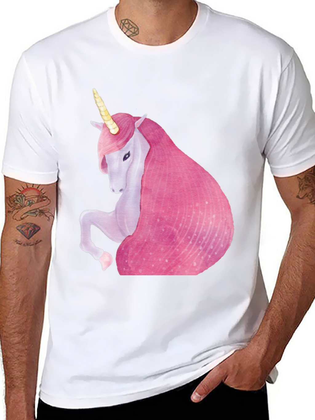 Unicorn Graphic Black T-Shirt