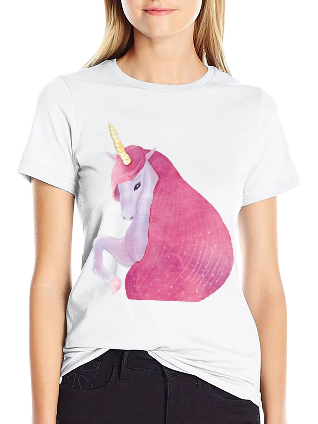Unicorn Graphic Black T-Shirt