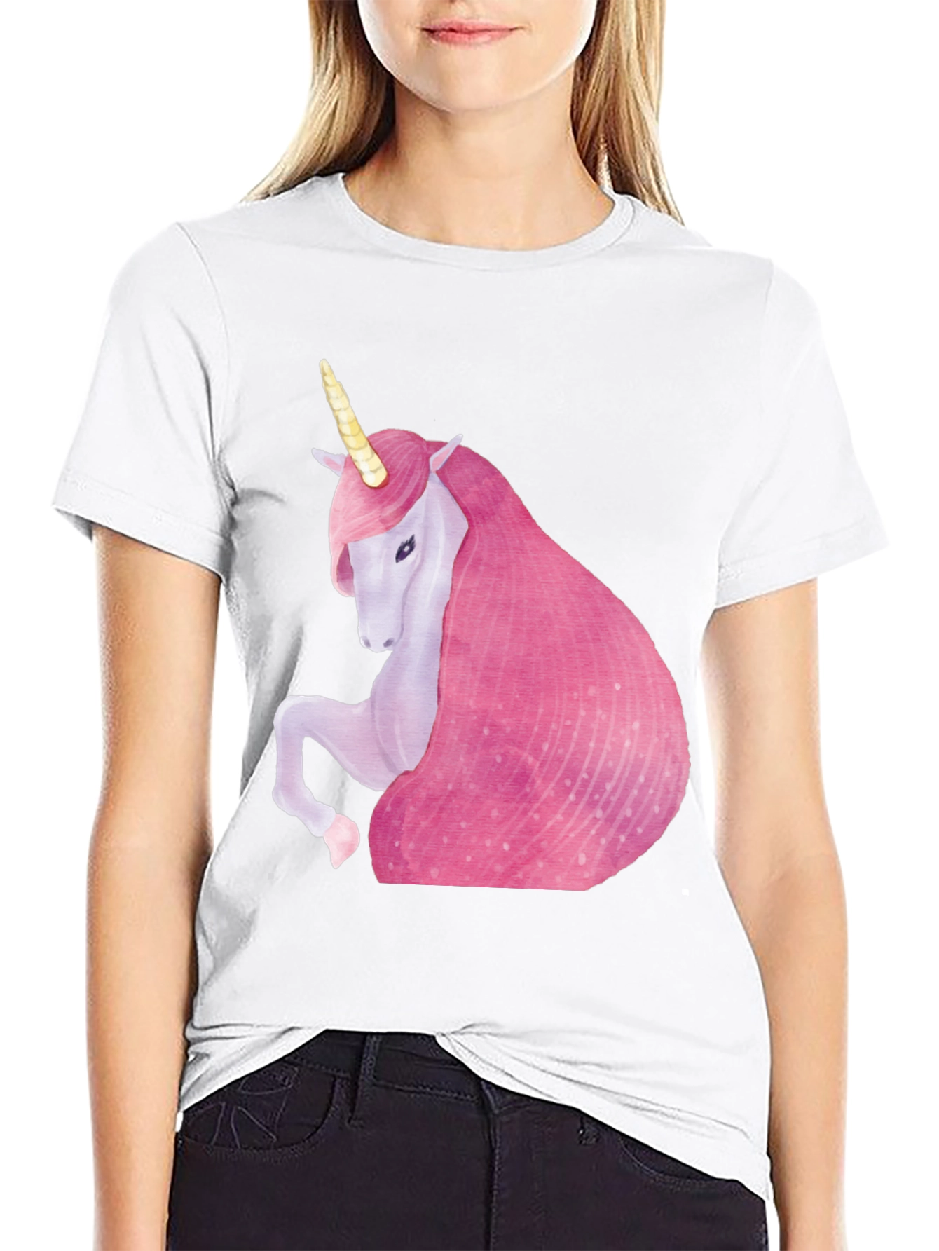 Unicorn Graphic Black T-Shirt
