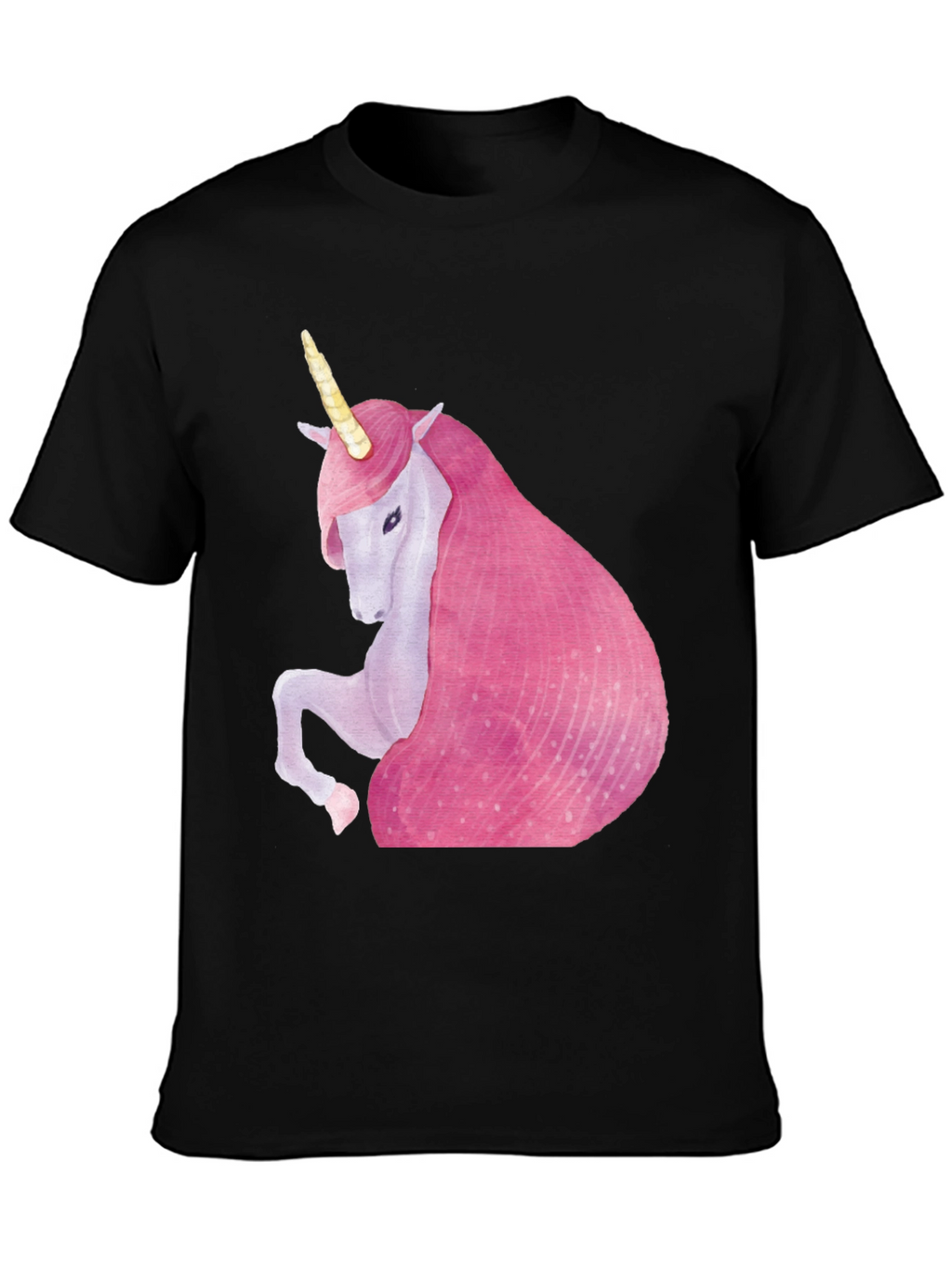Unicorn Graphic Black T-Shirt