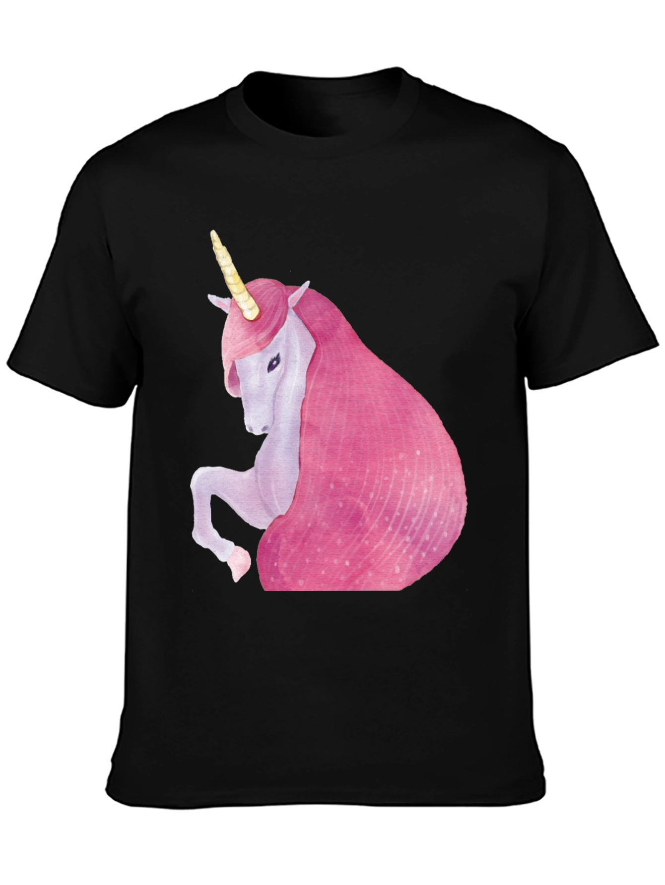 Unicorn Graphic Black T-Shirt