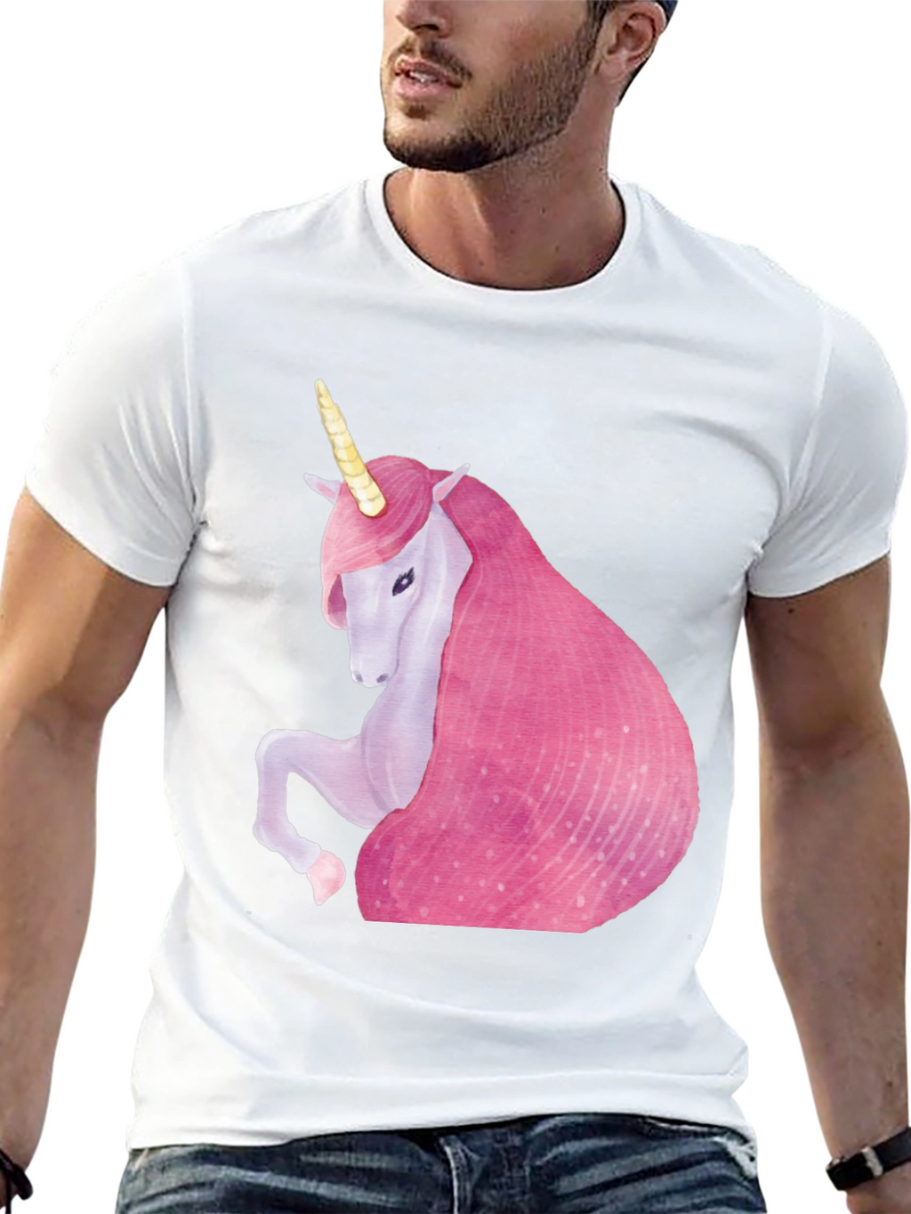Unicorn Graphic Black T-Shirt