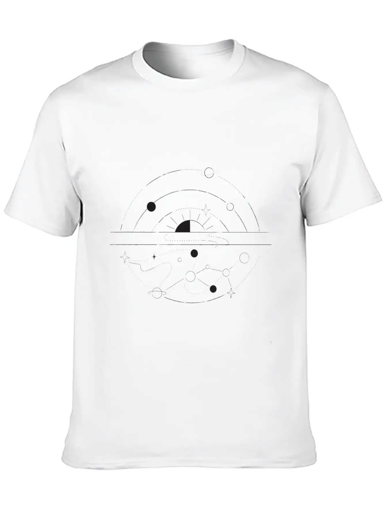 Galactic Reflection Unisex Short Sleeve Soft Cotton T-Shirt – Casual Everyday Wear
