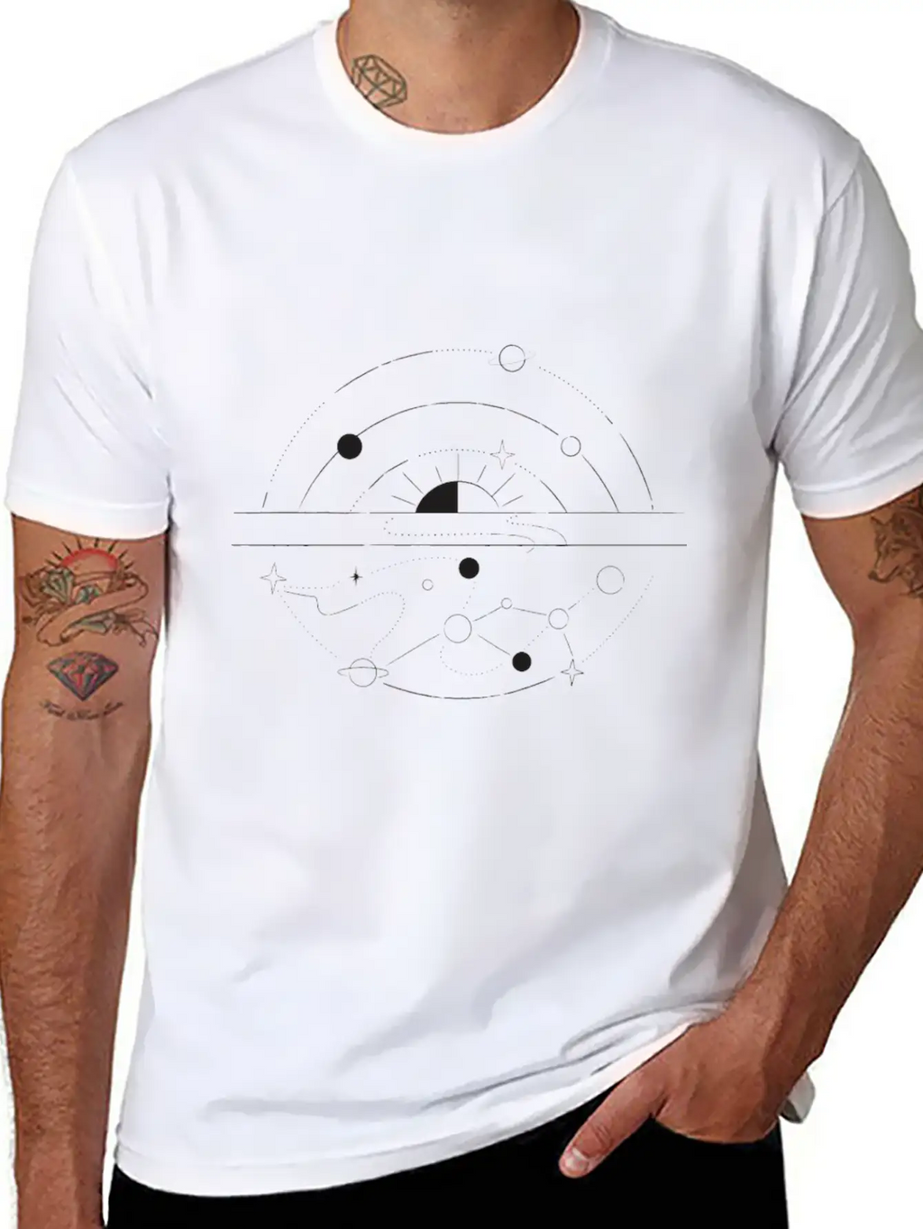 Galactic Reflection Unisex Short Sleeve Soft Cotton T-Shirt – Casual Everyday Wear