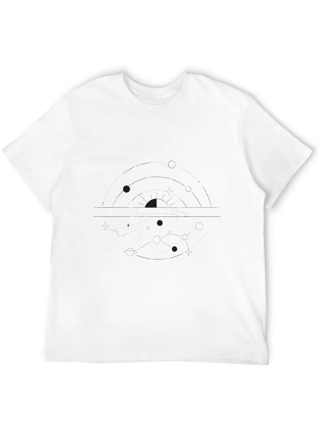 Galactic Reflection Unisex Short Sleeve Soft Cotton T-Shirt – Casual Everyday Wear