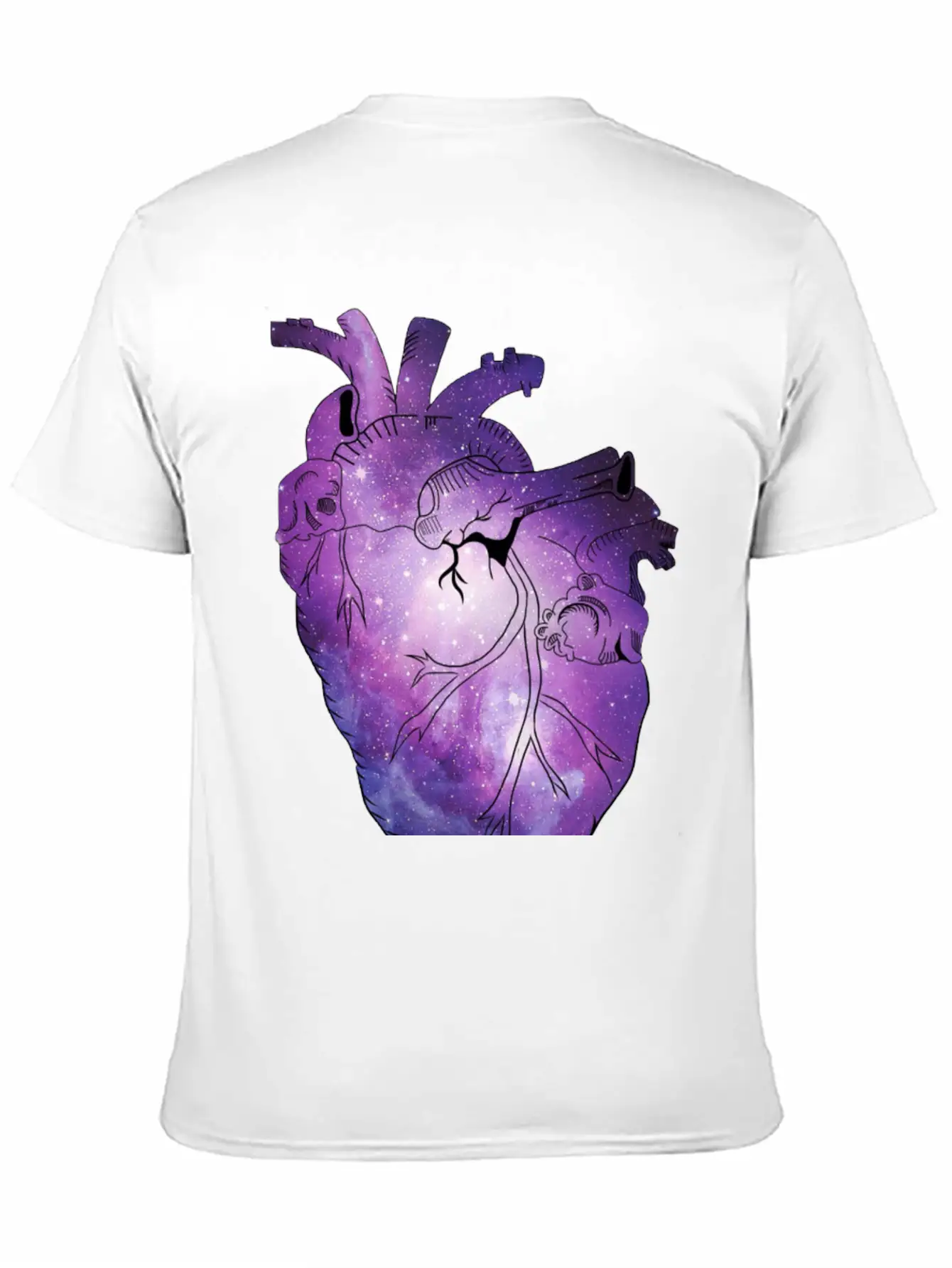 Galaxy Beating Heart Casual Graphic T-Shirt – Simple And Comfortable Daily Wear