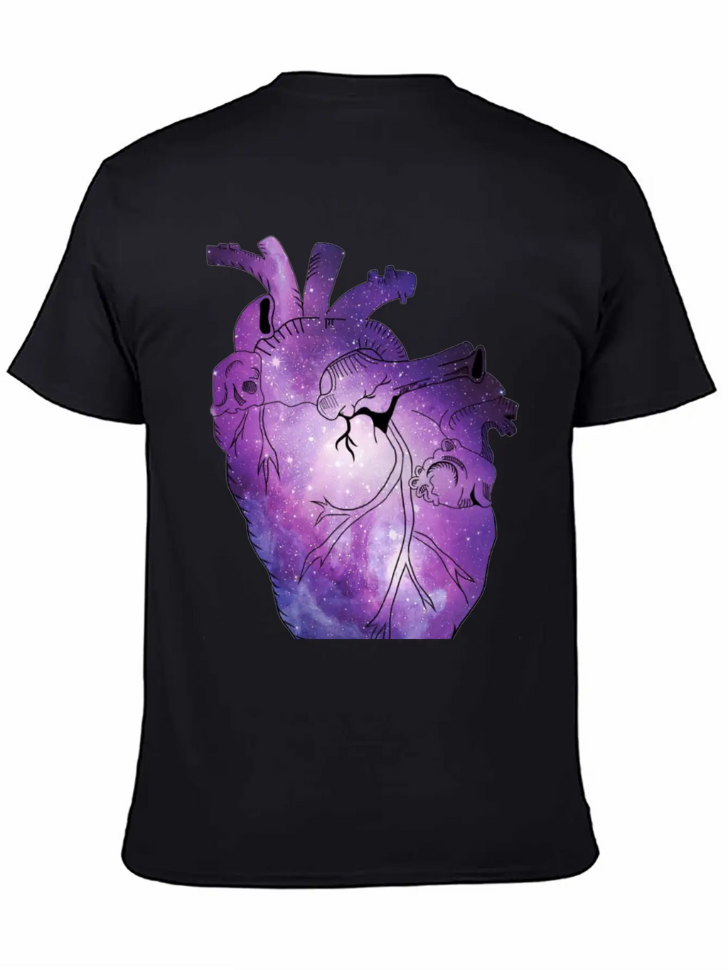 Galaxy Beating Heart Casual Graphic T-Shirt – Simple And Comfortable Daily Wear