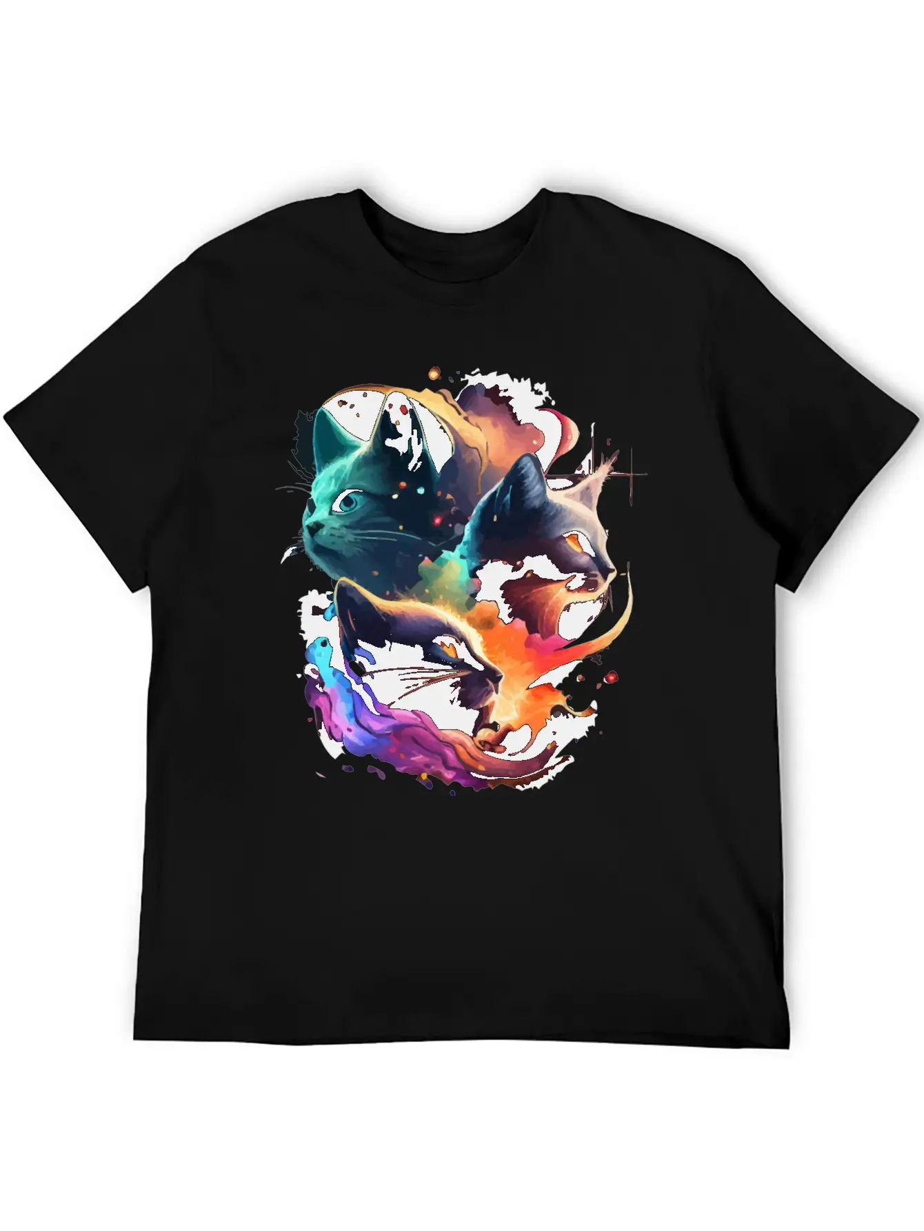 Galaxy Cat Unisex Casual T-Shirt – Clean Design For Daily Comfort